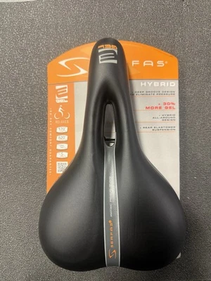 Sillín híbrido Serfas E-Gel EG-8240C con corte Foto 1 de 3