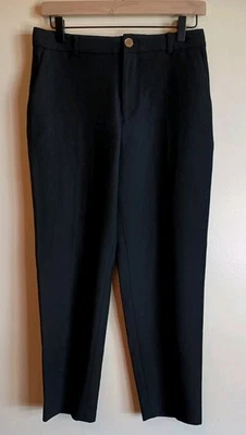 Club Monaco Black Cropped Dress Pants Womens Sz 4 Minimal Tailored Workwear - Image 1 of 4