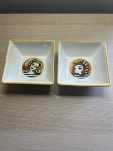 Robert Gordon Australia, Lovers & Music By Zoe 2x Small Bowls 4.5 Inches Yellow. - Picture 1 of 17