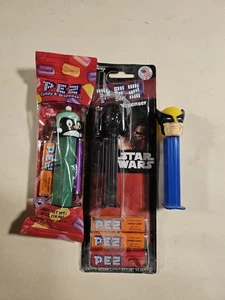 Menge 3 PEZ Spender 2 neue DARTH VADER & GRÜNER PINGUIN - VIELFRASS (gebraucht) - Bild 1 von 4