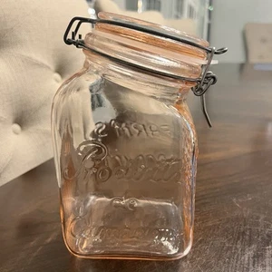 Winkelhals Kanister Glas Casadis Milano Farms Products Bügeldeckel Dichtung rosa Glas - Bild 1 von 19