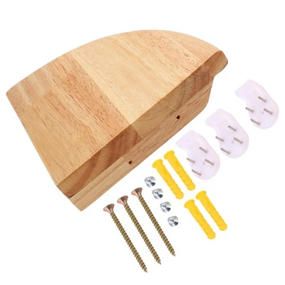  1 set di scaffale angolare galleggiante multifunzionale scaffale a parete - Immagine 1 di 4