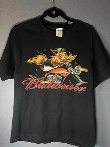 Vintage Budweiser 2006 Warthog Biker T-shirt Large - Picture 1 of 7