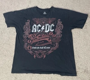 Liquid Blue Black AC/DC ROCK N ROLL TRAIN T Shirt Band Shirt Size XL - Picture 1 of 10