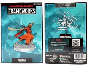 ELF MONK FRAMEWORKS MINIATURE DUNGEONS & DRAGONS WIZKIDS - Picture 1 of 1