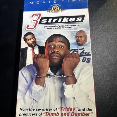 3 Strikes (VHS, 2000, Movie Time) Tested Works Faizon Love David Allen Grier - Image 1 of 4