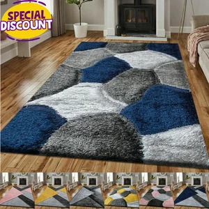 Alfombras peludas grandes modernas nuevas alfombras de pasillo para dormitorio alfombras para sala de estar - Imagen 1 de 37