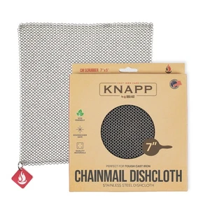 Knapp Made Chainmail Dishcloth 7”x5” - Replace Your Dirty Sponge - All Purpos... - Picture 1 of 8
