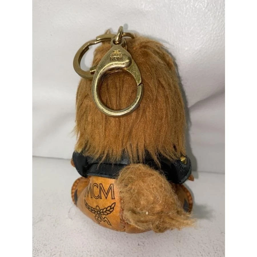 MCM Visetos Lion Bag Charm Authentic Key Ring Plush Keychain Stuffed Animal Logo - Image 1 of 4