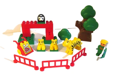 LEGO DUPLO: Town Zoo Jungle Friends Tiger Enclosure 2664 100% COMPLETO 1990 Foto 1 de 4