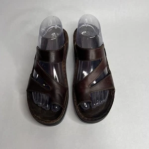 Damen Naot Braun Leder Zehenschlaufe Slipper Sandalen Größe EUR 39 US 8 - Bild 1 von 5