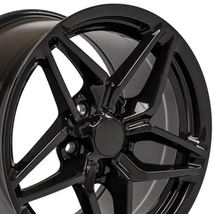 17x9.5 Black 5928 Wheel Fits C4/C5 Corvette Camaro - C7 ZR1 style - Picture 1 of 6