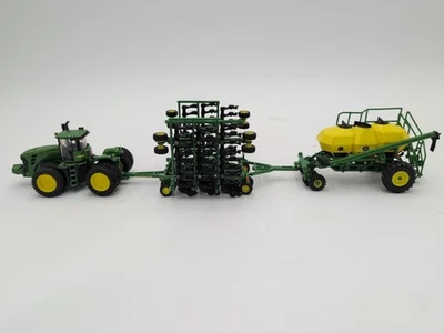 1/64 Ertl Farm Toy  John Deere 9630 4WD Tractor W/Duals & Air Seeding Set - Image 1 of 4