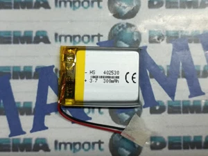 Batterie LiPo 3.7v 300mha per dispositivi elettronici GPS,BLUETOOTH,SMART WACHT - Foto 1 di 2