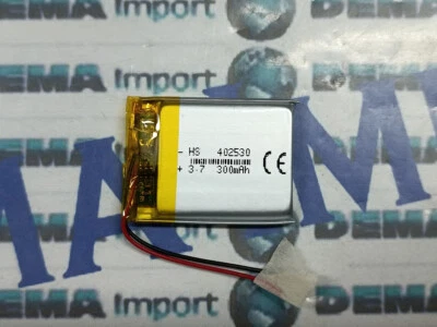 Batterie LiPo 3.7v 300mha per dispositivi elettronici GPS,BLUETOOTH,SMART WACHT  - Immagine 1 di 2