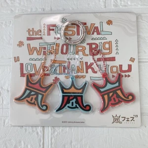 Neu Arashi 3 Schlüsselhalter Protektoren Festival 2013 J-Pop Konzert Tour Erinnerungsstücke - Bild 1 von 3