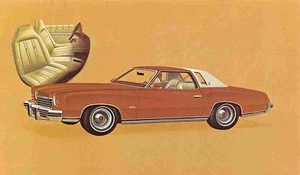 Chevrolet 1974 Monte Carlo Landau Auto Auto Werbung Postkarte - Bild 1 von 2