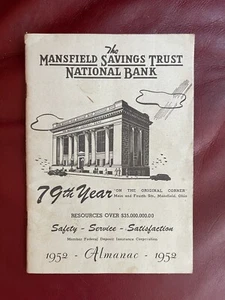 The Mansfield Savings Trust National Bank 1952 Almanac 79th Year - Picture 1 of 3