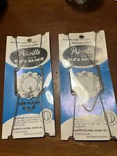 Vtg brass Priscilla grip plate display hangers for 8-11” plates Unopened Package