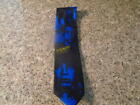 VINTAGE Rolling Stones Necktie Tie Mens Ralph Marlin  Black & Blue 1994 ID:91820