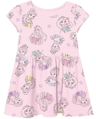 Disney Princess ☆ Princess Head Shots Casual Dress ☆ Toddler and Little Girls - Image 1 of 4