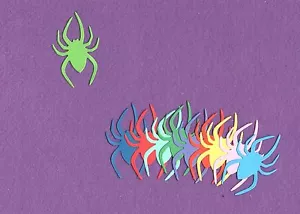 Tarjetas de álbum de recortes troquelados Spider - Imagen 1 de 1