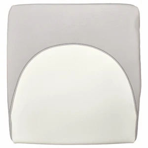 Excel Boat Jump Seat Back Cushion | Light Gray/White Vinyl - Picture 1 of 4