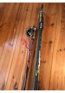 Herren-Langlauf-Ski und Stöcke für ein Personengewicht ab 120 kg - Bild 1 von 1