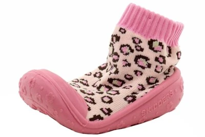 Skidders Infant Toddler Girl's Pink Leopard Skidproof Shoes Sz: 8 (24 Months) - Image 1 of 4