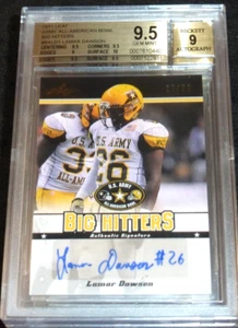 2011 Leaf US Army All American LAMAR DAWSON AUTO SIGNED BIG HITTERS #/50 BGS 9.5 - Picture 1 of 1
