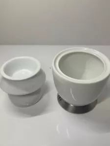 Trudeau Butter Crock Butter Keeper BIANCA Used Stainless Bottom Stand - Picture 1 of 5