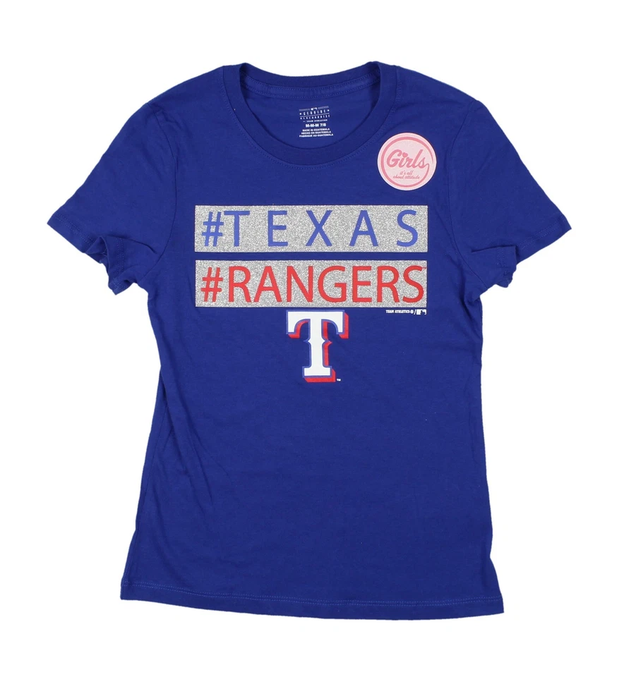 MLB Texas Rangers Equipo Atletismo Camisa Manga Corta Niñas Jóvenes Talla S Pequeña Foto 1 de 1