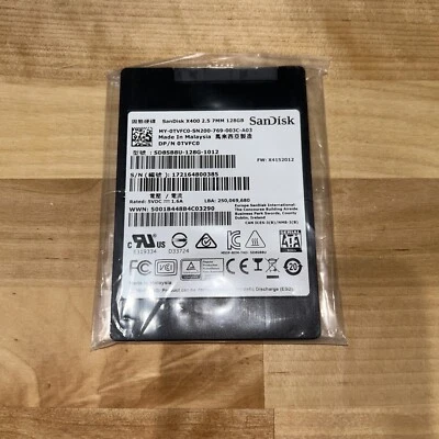 DELL TVFC0 SANDISK 128GB SSD SATA 2.5 6G 7MM X400 SD8SB8U-128G-1012  - Image 1 of 2
