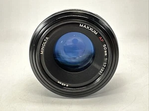 Minolta Maxxum AF 50mm 1:1.7 Lens For Sony Alpha Mount Tested, W/ Rear Cap Japan - Picture 1 of 12