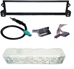 Set Radioblende + Metalleinbaurahmen Flachpin + Adapter für BMW Mini One Cooper - Bild 1 von 24