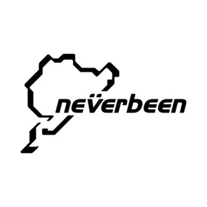 PEGATINA NEVERBEEN vinilo coche nurburgring sticker adesivi circuito decal auto - Imagen 1 de 2