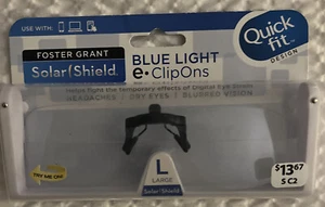 Foster Grant Sonnenschutz Blaulicht E-ClipOns schnelle Passform über Brille - groß - Bild 1 von 2