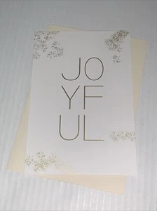 Hallmark Christmas Card: Gold Joyful More Smiles Memories & Everything You Love - Picture 1 of 6