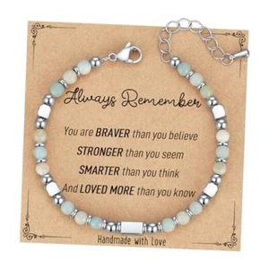 Graduation Gifts for Her Teen Girls - Tiny Gemstone Bracelets Amazonite - Picture 1 of 7