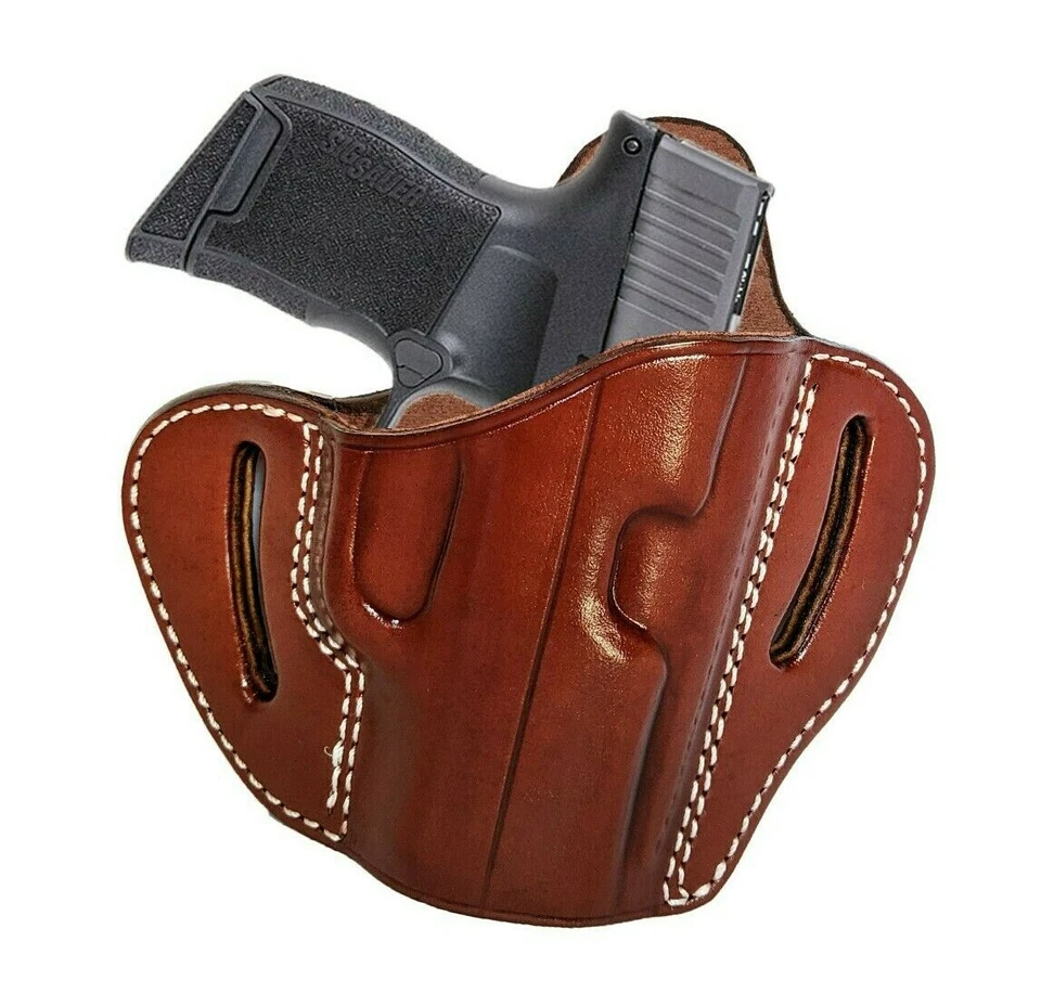Sig Sauer P365 OWB Pancake Leather Gun Holster Concealed Carry with comfort tab - Image 1 of 1