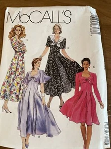 McCalls 6347 Misses Dress 2 lengths tie sweetheart neckline size 10 12 15 Uncut - Picture 1 of 3