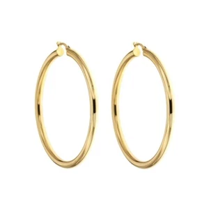 Orecchini a cerchio in oro giallo 18 Kt 750/1000 diametro 4.00cm - Picture 1 of 1