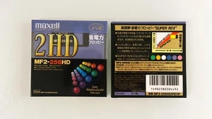 Set of 2 - Maxell 3.5 inch Micro Floppy Disk - Purple - New, Shrink-Wrapped - Photo 1/1