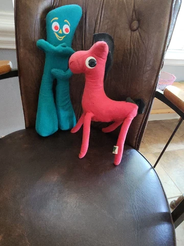 Vintage 1982 Gumby Pokey Wired Felt Plush Prema Toys Art Clokey RARE VHTF 1980s Cover