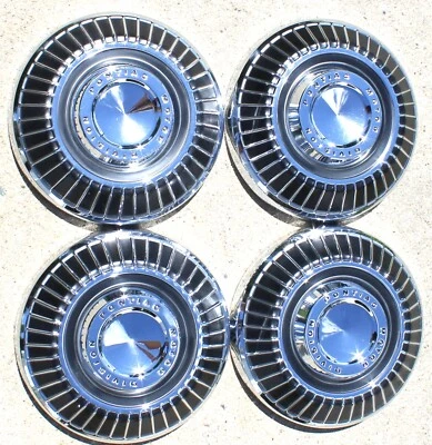 Juego de 4 tapacubos Pontiac 1964-1972 OEM 1964-1972 plato pobreza GTO Lemans Firebird Foto 1 de 4