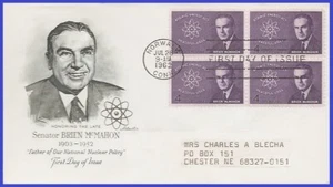 USA3 #1200 ADDR ARTMASTER FDC BL4 Sen. Brien McMahon - Bild 1 von 1