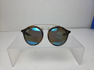 Occhiali da sole Ray-Ban RB4256 6Havana rotondi blu specchio 49-20-150 mm grandi - Foto 1 di 7