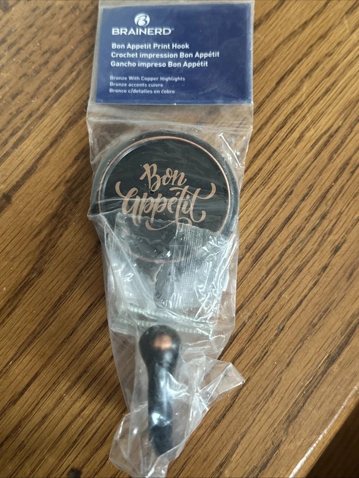 Nuevo Brainerd BON APPETIT Chef Francés Metal Delantal de Pared Abrigo Toalla Gancho ❤️ Foto 1 de 4