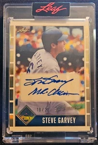 2025 Leaf Seasons In The Sun Steve Garvey Personalized Auto 18/20 - Picture 1 of 2