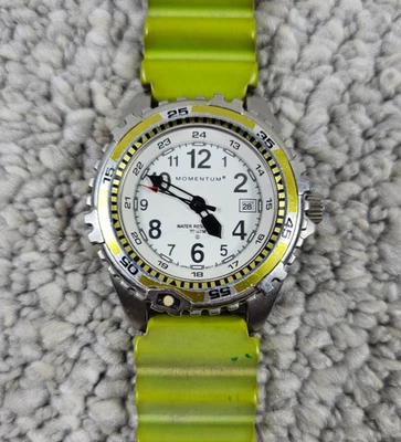 Часы Momentum серии CN Atlas титановые 40 мм силиконовый ремешок тахометр 20 атм WR - Изображение 1 из 4